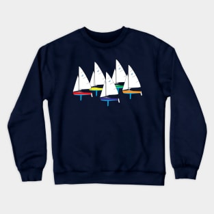 Lido 14 Sailboats Racing Crewneck Sweatshirt